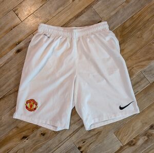 Nike White Manchester United Men's Shorts
